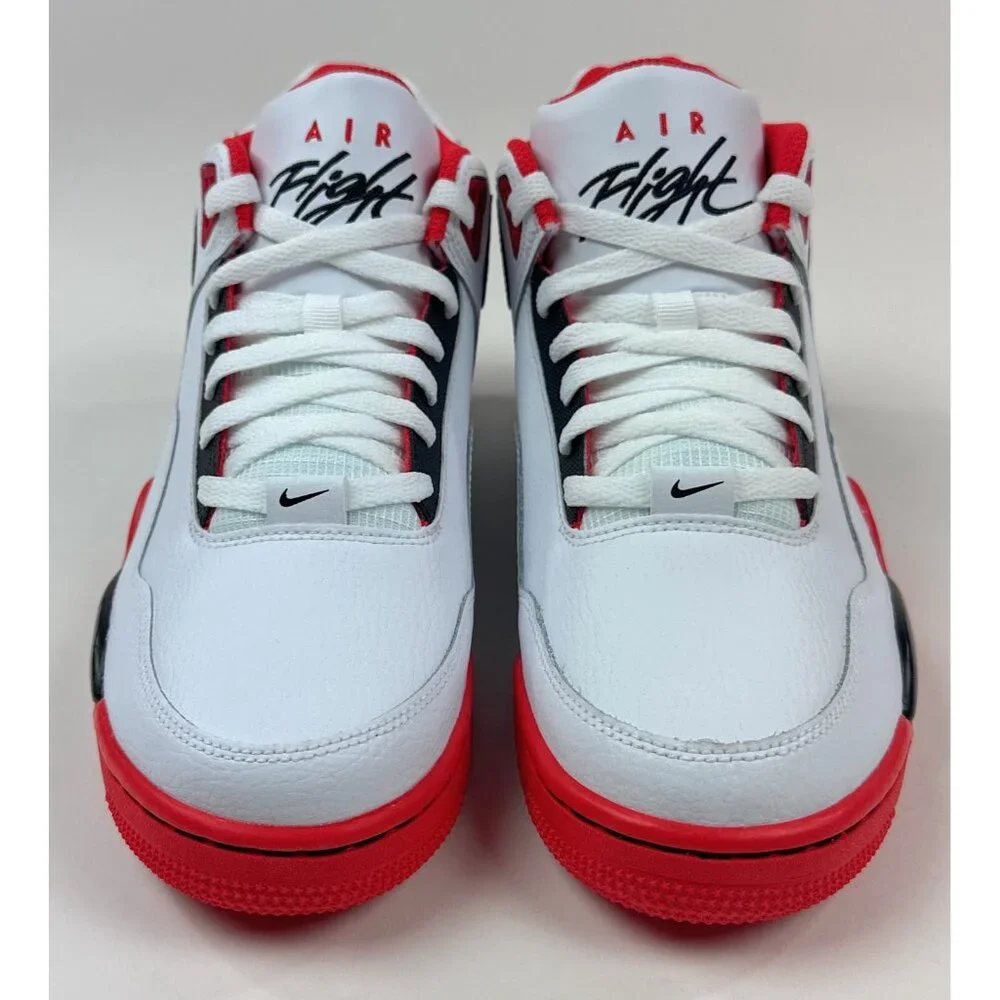 Nike Air Flight Legacy Mens 9 White Black Basketball Shoes Sneakers BQ4212-100 - Picture 4 of 9